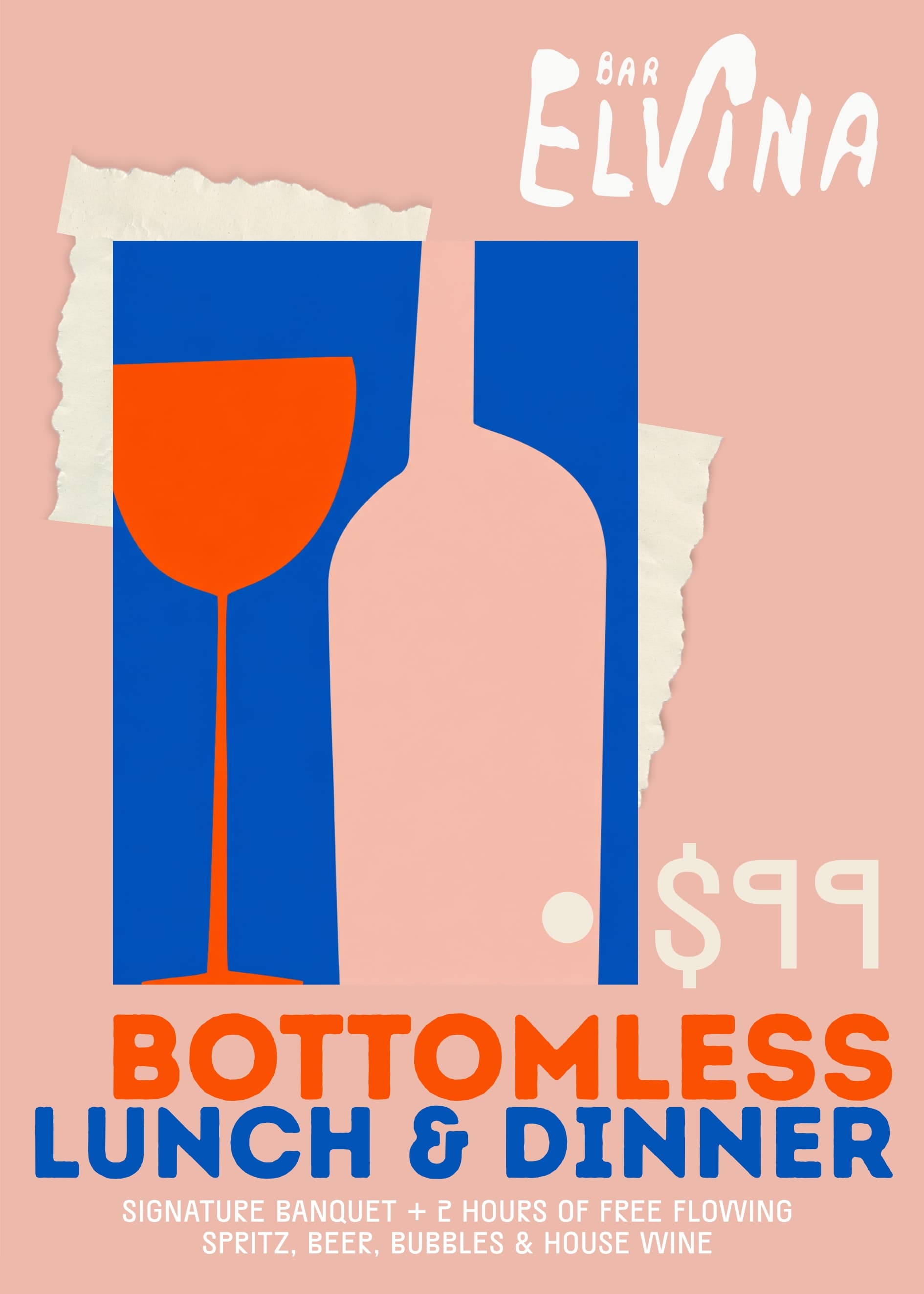 Bottomless lunch and dinner at Elvina in Avalon Beach